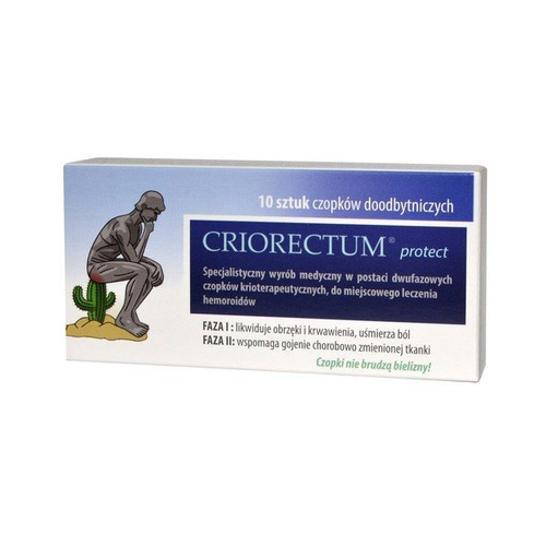 Criorectum Protect, suppositories against hemorrhoids, 10pcs