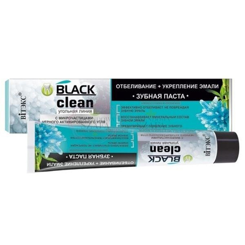 Black Clean Toothpaste with Dead Sea minerals strengthens enamel 85G - 4459