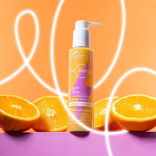 Bielenda Recharge Boost The Energy Moisturizing and Brightening Cleansing Gel for Dehydrated Dull Skin 150ml