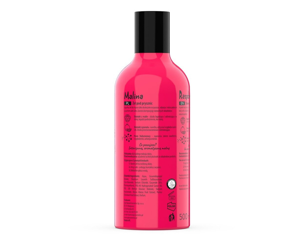 Apis Fruit Shot Raspberry Shower Gel for All Skin Types 500ml