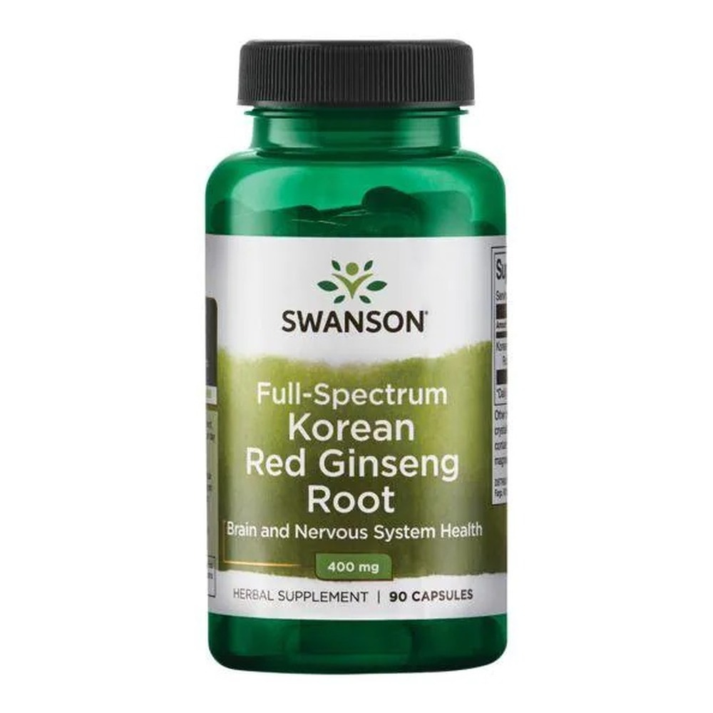 Swanson Full Spectrum Korean Red Ginseng Root 400mg 90 Kapsułek