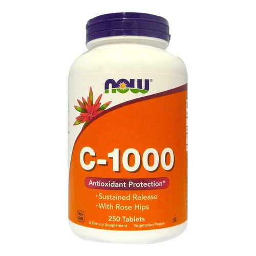 Now Foods Vitamin C-1000 z Dziką Różą Przedłużone Wchłanianie 250 Tabletek