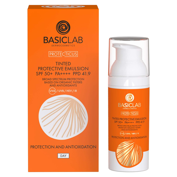 BasicLab Protecticus Koloryzująca Emulsja SPF 50 50ml