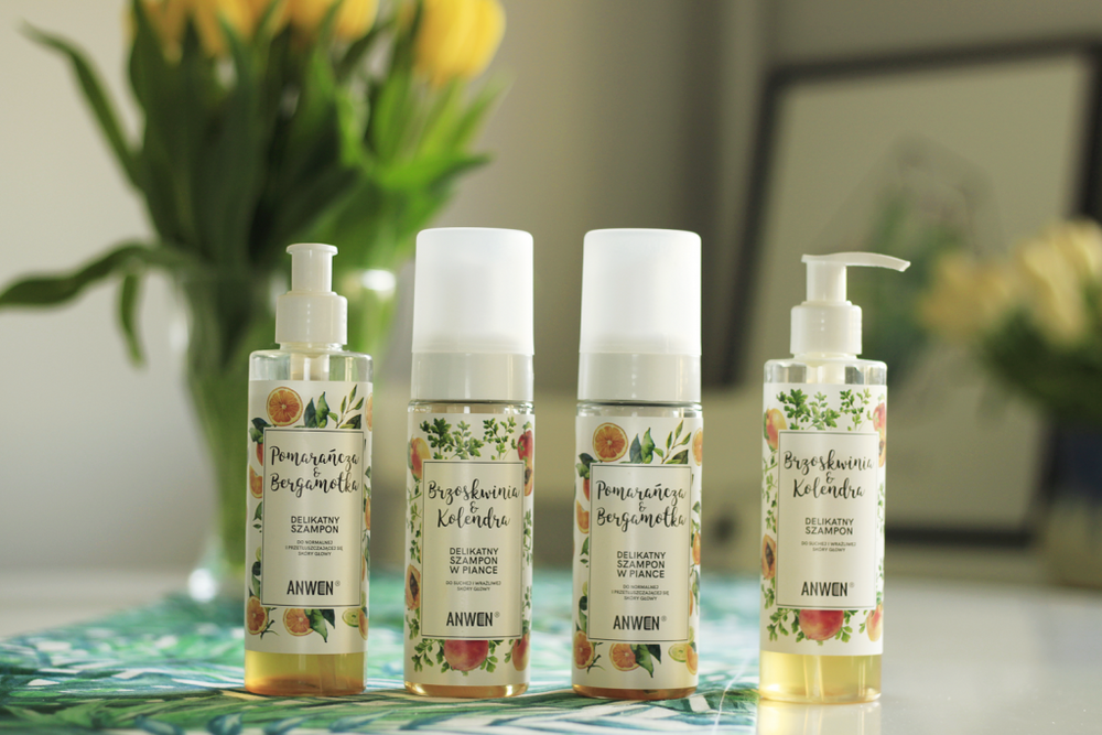 Anwen Peach & Coriander Gentle Foam Shampoo for Dry and Sensitive Scalp 170ml