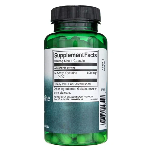 Swanson N-Acetyl Cysteine 600mg 100 Kapsułek