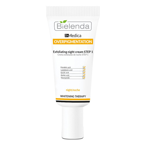 Bielenda Dr Medica Overpigmentation Exfoliating Night Cream STEP 1 with Mandelic Ferulic & Azelaic Acid 30ml