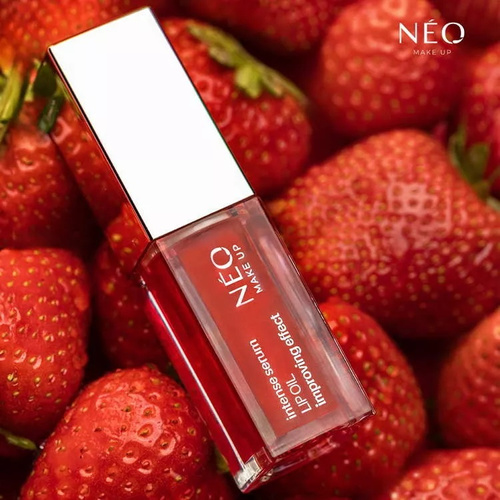 Neo Makeup Intense Serum Nawilżający Olejek Odżywczy do Ust Nr 03 Strawberry 5ml