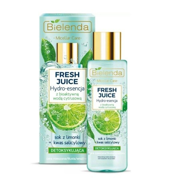 Bielenda Fresh Juice Detoksykująca Hydro - Esencja do Pielęgnacji Twarzy Limonka 110ml