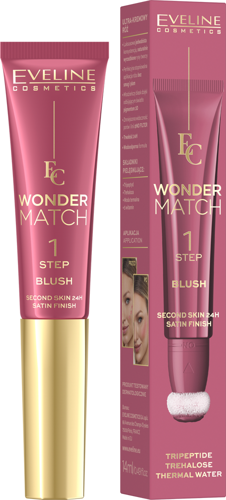 Eveline Wonder Match 1 Step Blush Ultra Creamy Waterproof Blush No. 01 14ml