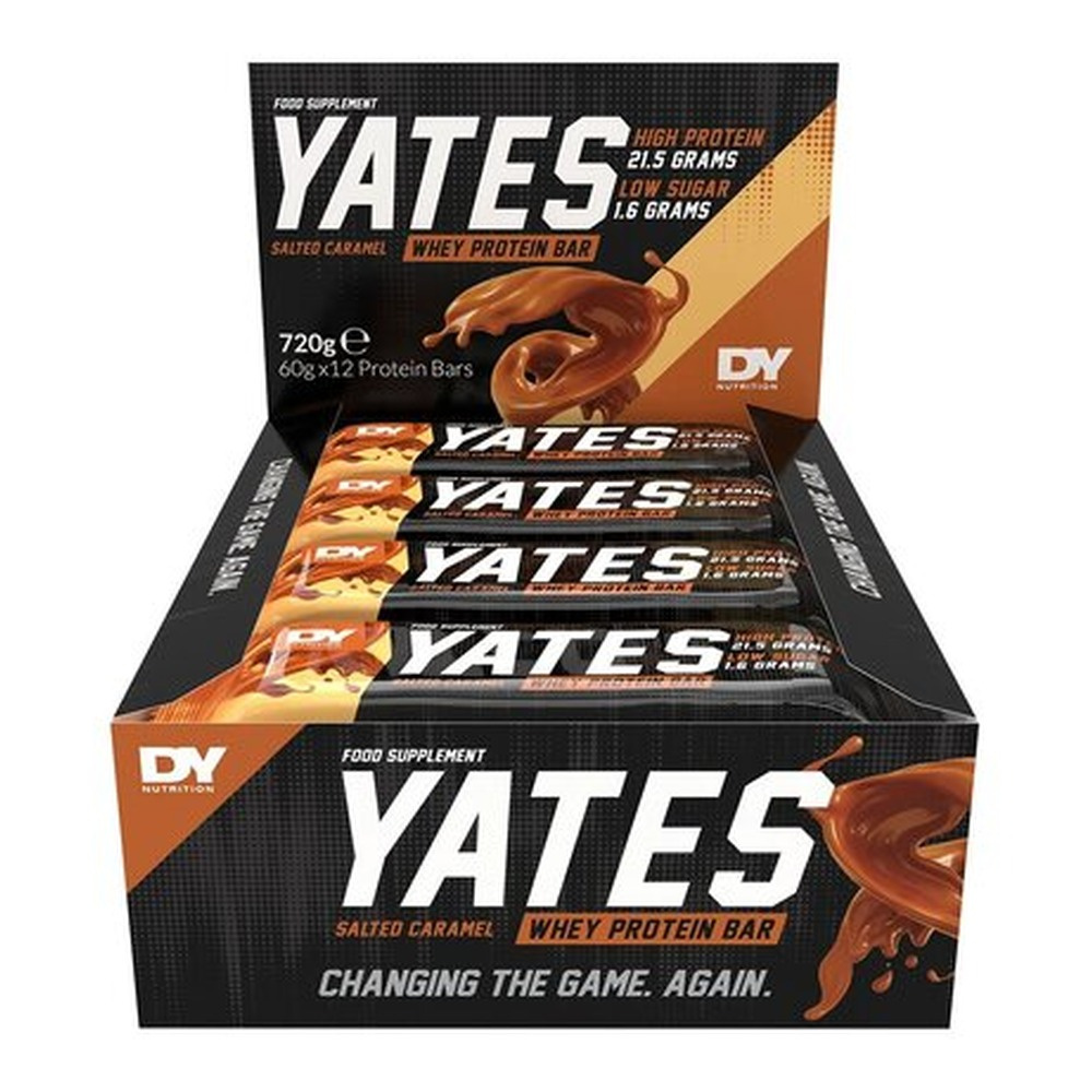 Dorian Yates Yates Protein Bar, Salted Caramel - 12 x 60g