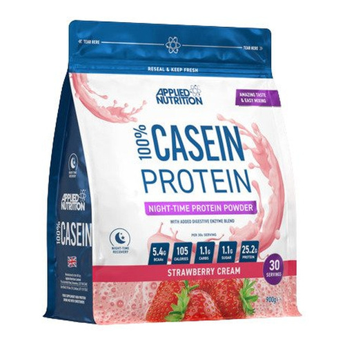 Applied Nutrition 100% Casein Protein, Strawberry Cream 900g