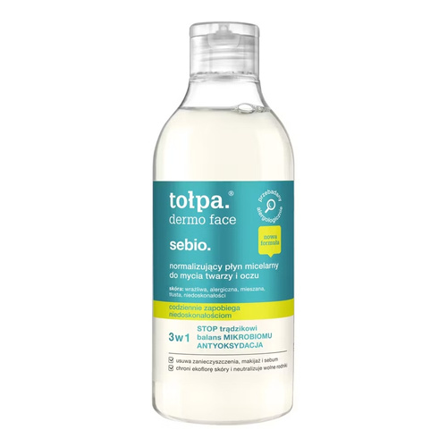 Tołpa Dermo Face SEBIO MICELLAR FACE AND EYE WASH 400ml