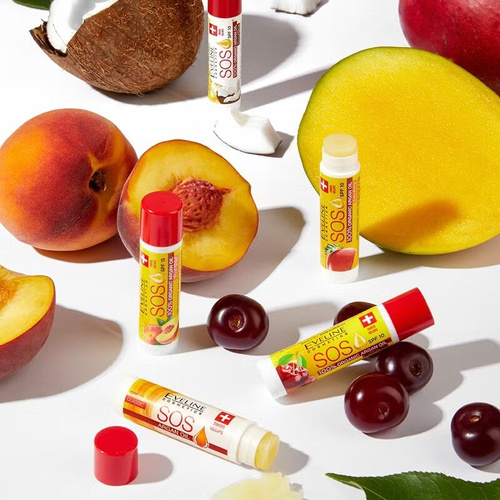 Eveline SOS Nourishing Regenerating Balm for Dry and Cracked Lips Mango SPF10 1 Piece