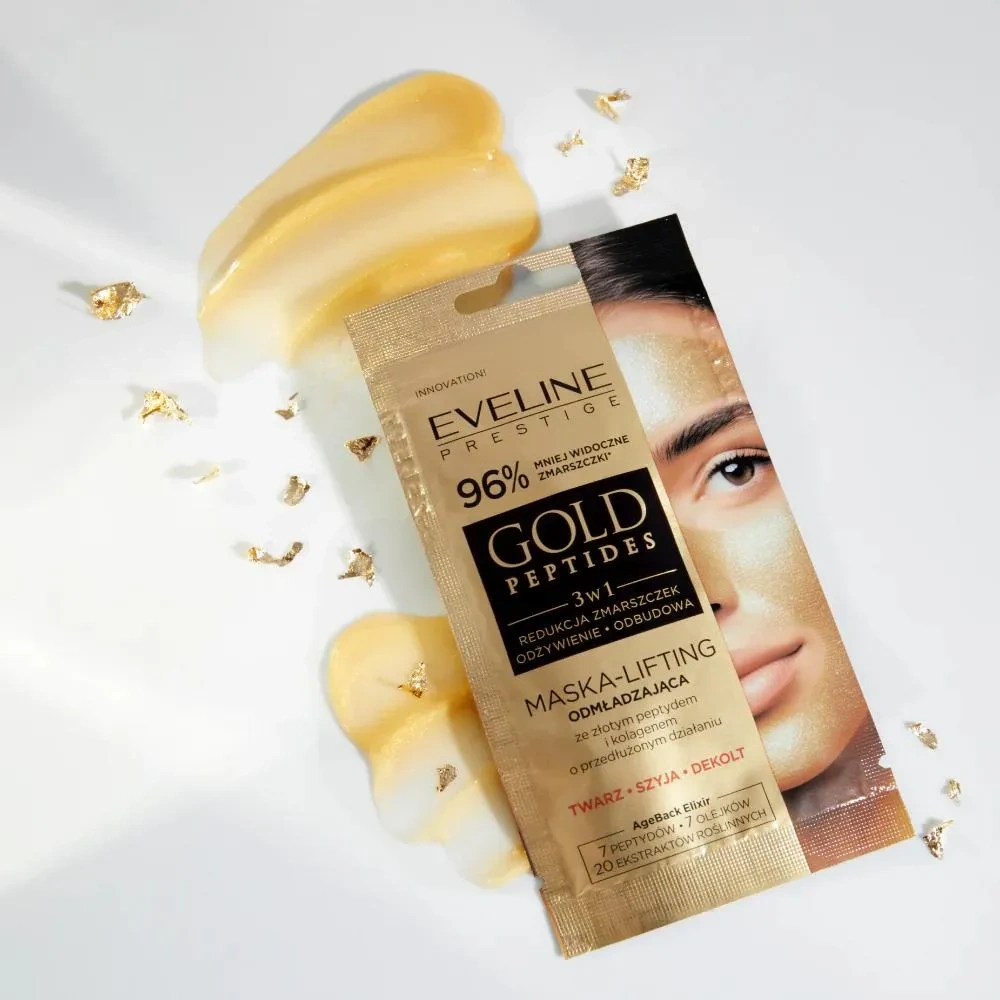 Eveline Gold Peptides Maska Liftingująco-Odmładzająca ze Złotym Peptydem i Kolagenem 8ml