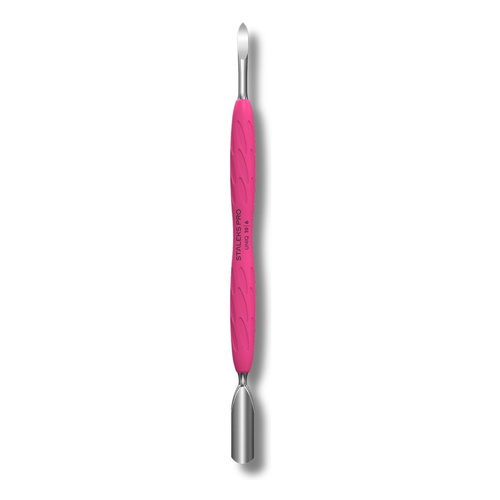Staleks Pro UNIQ 10 Type 6 Gummy Manicure Pusher With Silicone Handle Rounded Wide Pusher And Nail Cleaner 1pc