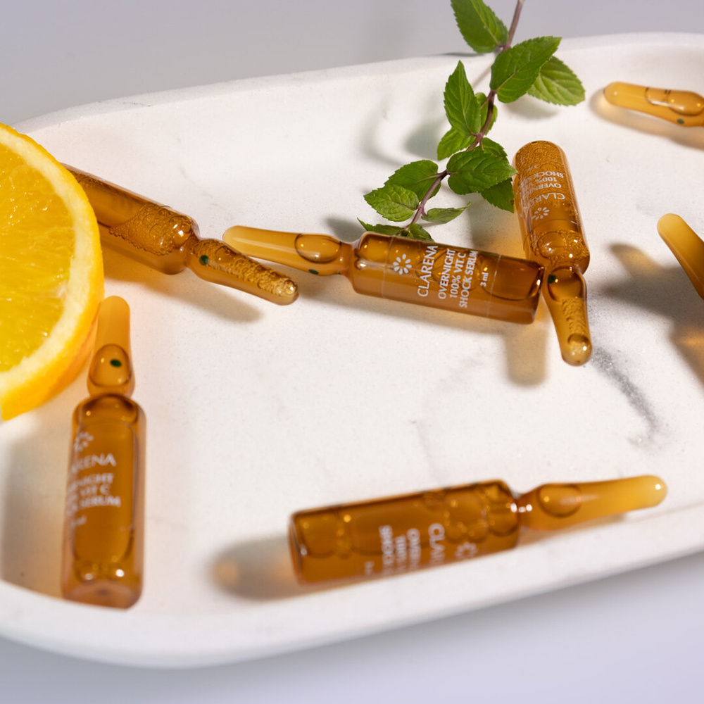 Clarena Power Pure Vit C Line Terapia Szokowa Serum z 100% Witaminą C na Noc 10 x 3ml