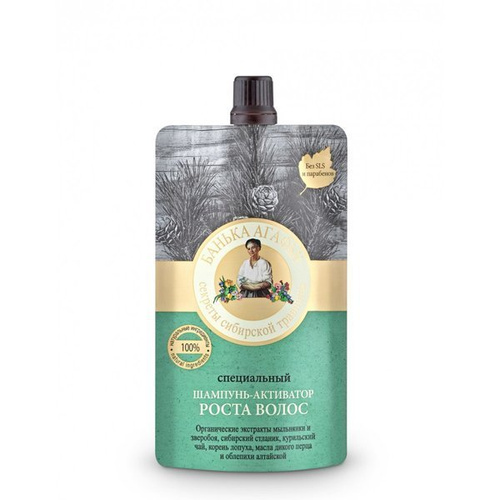GRANDMA AGAFIA Hair shampoo ACCELERATING GROWTH, 100ml 1930