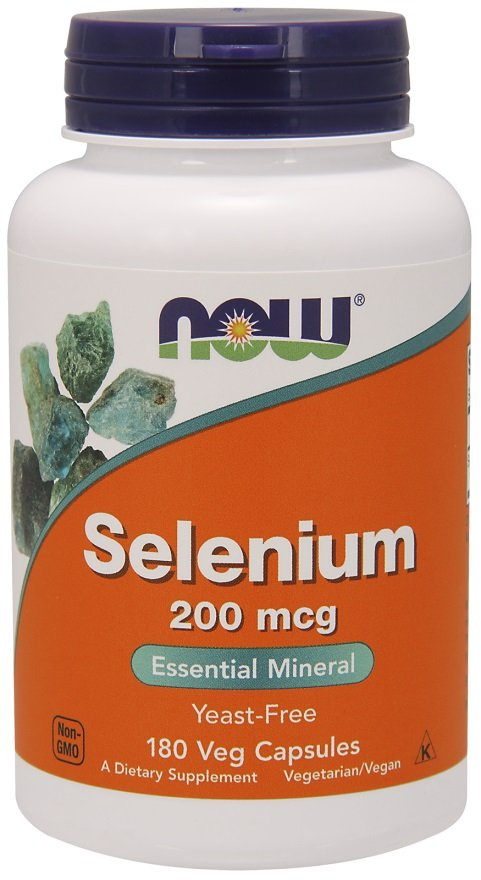 Now Foods Selenium 200mcg Selenium Supports Immune System Health Hair Skin & Nails 180 Vcapsules