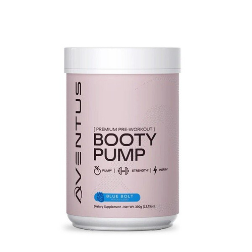 Aventus Supplements Booty Pump Blue Bolt Pre-Workout for Glute Enhancement 390g