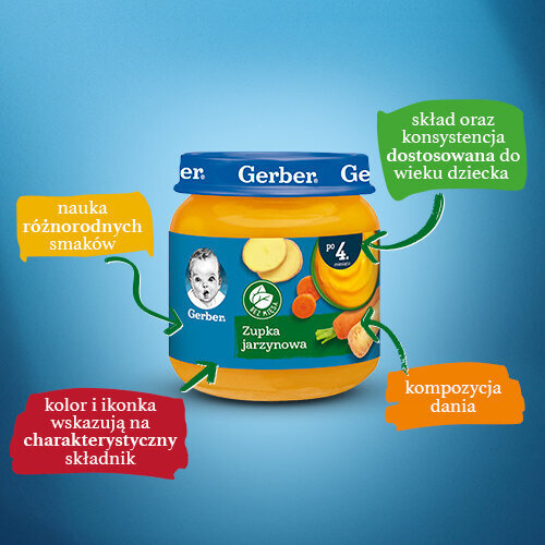 Gerber Zupka Jarzynowa dla Niemowląt po 4 Miesiącu 125g