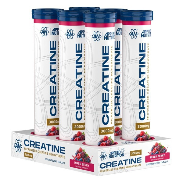 Creatine Monohydrate Effervescent Tablets, Mixed Berry - 6 x 16 tabs