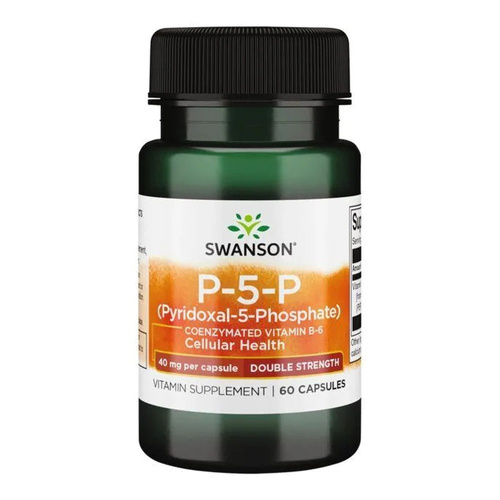 Swanson P-5-P (Pyridoxal-5-Phosphate) Coenzymated Vitamin B6 40mg 60 Capsules