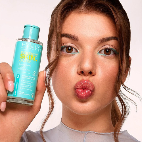 Eveline Perfect Skin Acne Seboregulujący Tonik Zwężający Pory dla Skóry Problematycznej 200ml