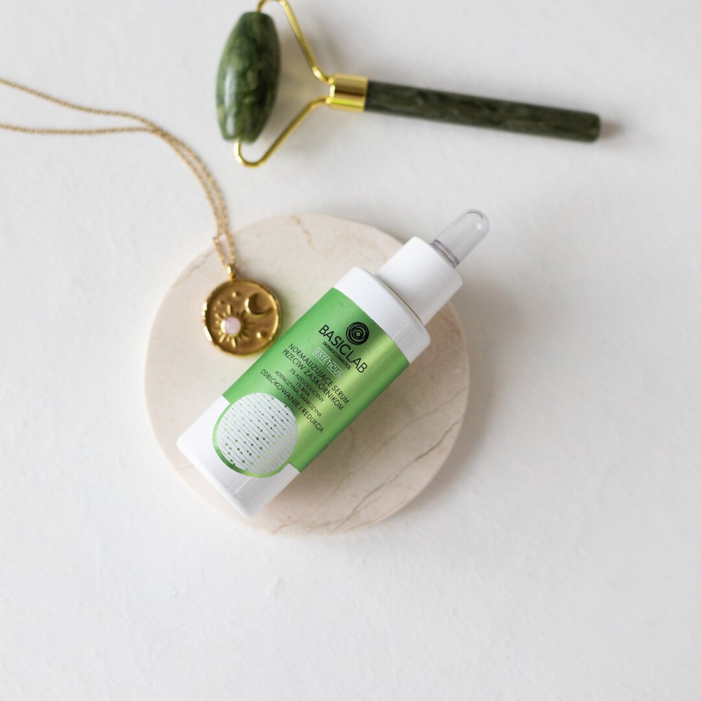 BasicLab Normalizujące Serum Przeciw Zaskórnikom z 5% Azeloglicyny i 1% BHA dla Skóry Problematycznej 30ml