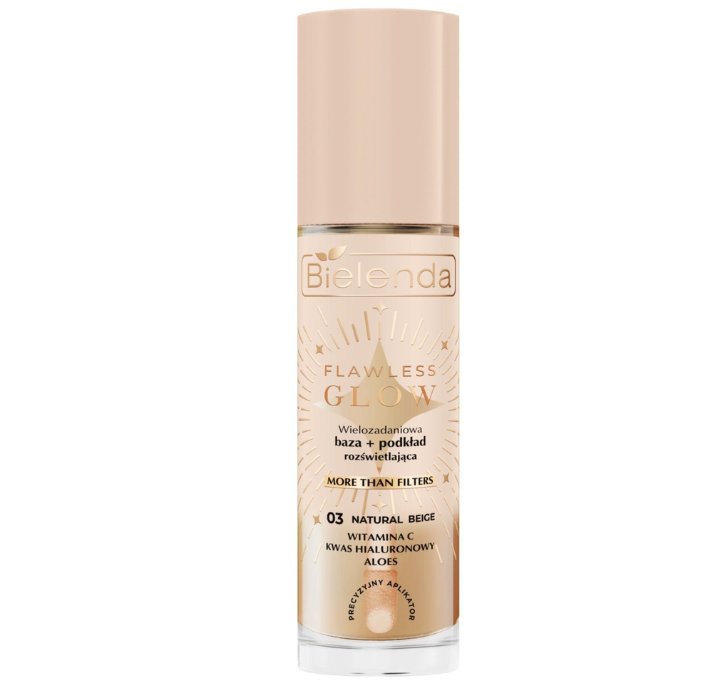 Bielenda Flawless Glow Rozświetlająca Baza i Podkład 03 Natural Beige 30ml