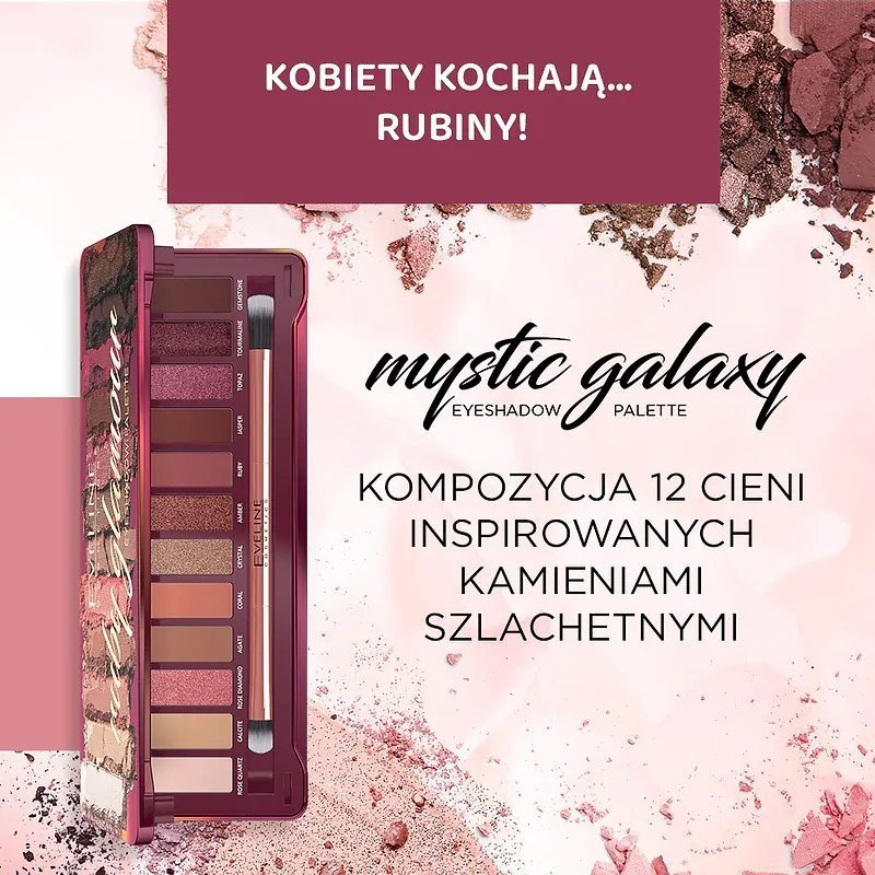 Eveline Ruby Glamour Zestaw Cieni do Powiek 12g