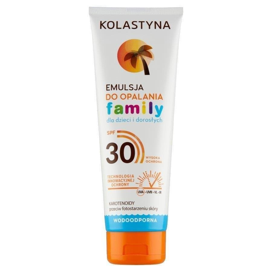 Kolastyna Family Wodoodporna Emulsja do Opalania dla Dzieci i Dorosłych SPF 30 250ml