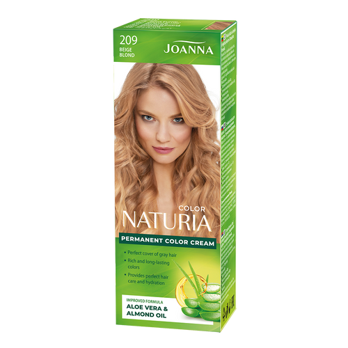 Joanna Naturia Permanent Hair Color Dye Care Shine No. 209 Beige Blonde 100ml