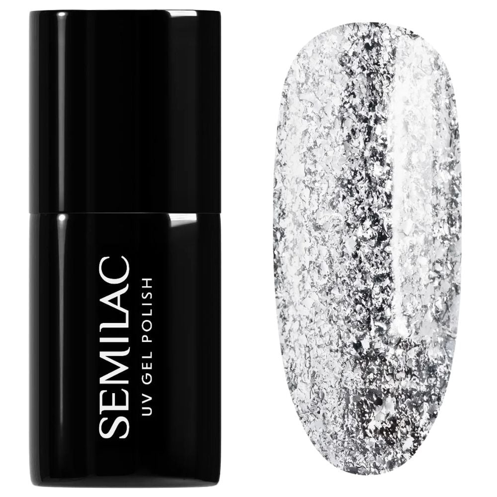 Semilac Carnival Hybrid Gel Polish 292 Silver Shimmer 7ml