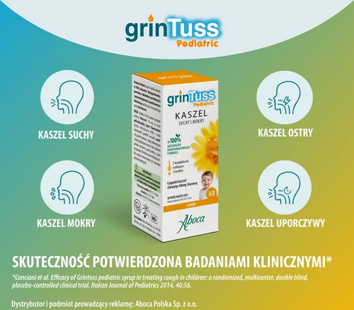 GrinTuss Pediatric Syrop dla Dzieci do 1 Roku Życia Naturalny 128g