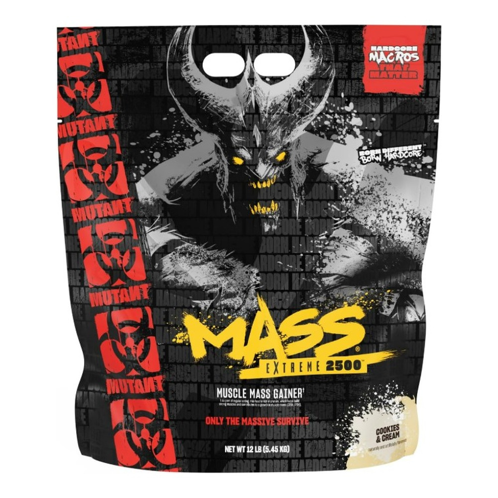 Mutant Mass Extreme 2500 Wysokokaloryczny Gainer dla Opornych na Wzrost Masy Ciasteczkowy 5450g