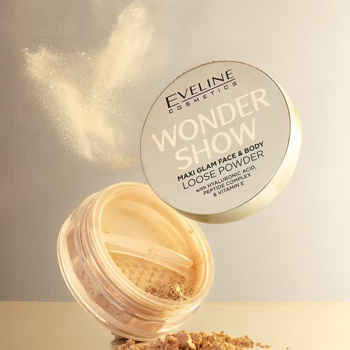 Eveline Wonder Show Sypki Puder Rozświetlający do Twarzy i Ciała Maxi Glam 6g
