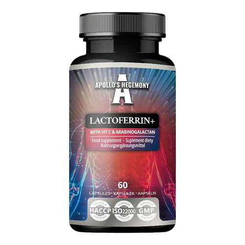 Apollo's Hegemony Lactoferrin+ z Witaminą C i Arabinogalaktanem 60 Kapsułek