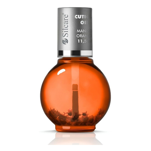 Silcare Garden of Colour Mango Orange Nail & Cuticle Oil with Flowers 11.5ml