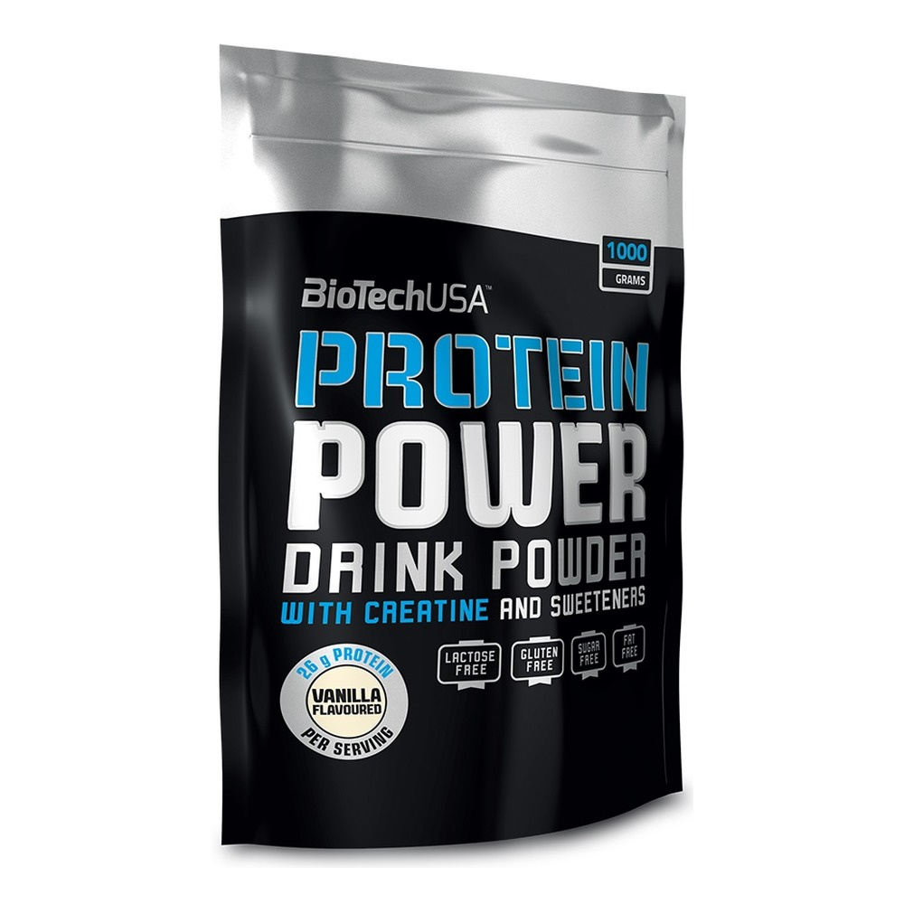 BioTechUSA Protein Power Protein Powder with Creatine, Vanilla 1000g