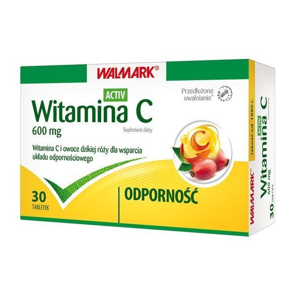 Witamina C 600 mg Activ, tabletki, 30szt Walmark