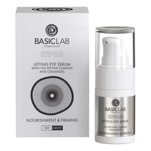 BasicLab Esteticus Liftingujące Serum pod Oczy 10% Peptydy 15ml