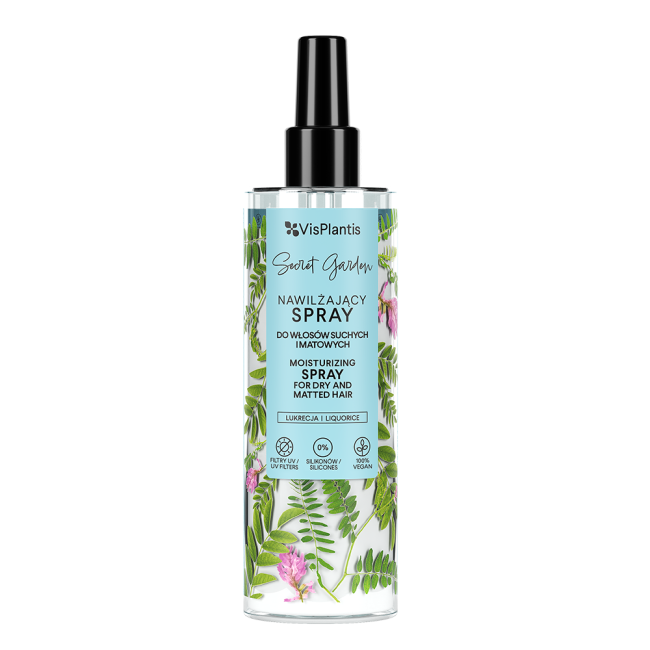 Vis Plantis Secret Garden Nawilżający Spray do Włosów Suchych i Matowych z Lukrecją 200ml Best Before 16.11.26