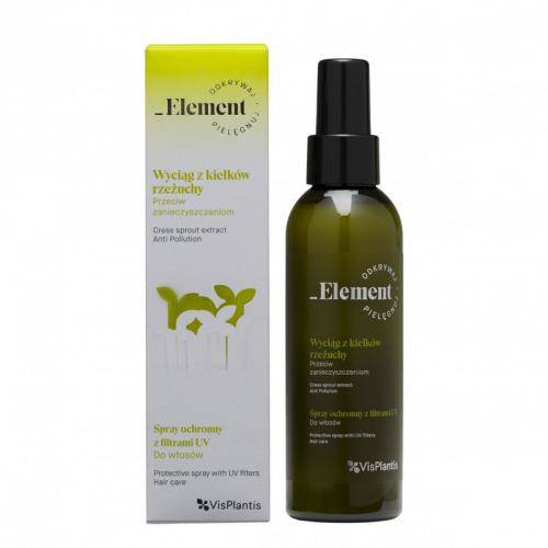 Vis Plantis Element, spray ochronny z filtrami UV do włosów z wyciągiem z kiełków rzeżuchy przeciw zanieczyszczeniom, 150ml