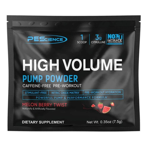 PEScience High Volume (New Formula) Sports Supplement Powder Melon Berry Twist 7g