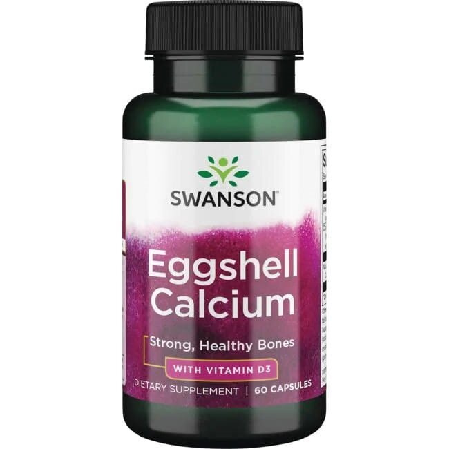 Swanson Eggshell Calcium with Vitamin D-3 60 Capsules