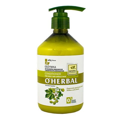 O'HERBAL Conditioner for curly and unruly hair with hops extract 500ml
