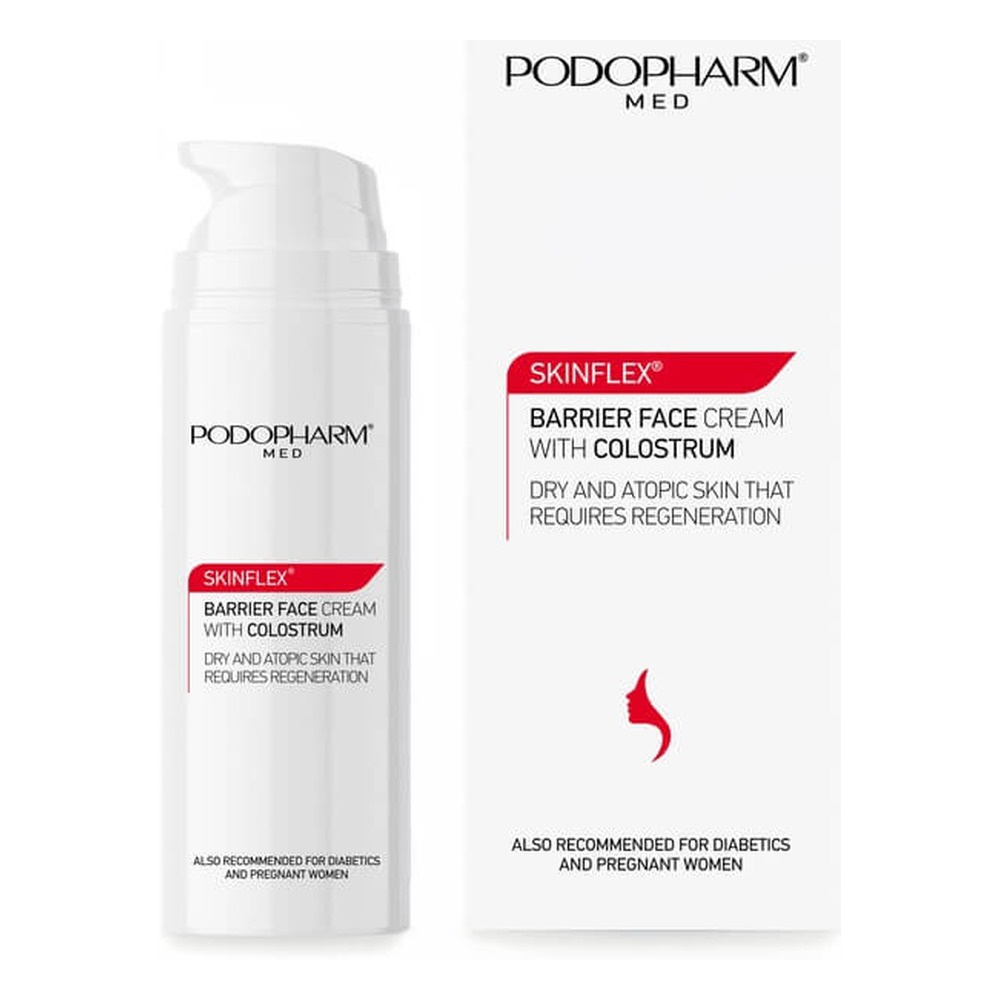 Podopharm Med Skinflex Barrier Face Cream with Colostrum for Dry Cracked and Dehydrated Skin 50ml