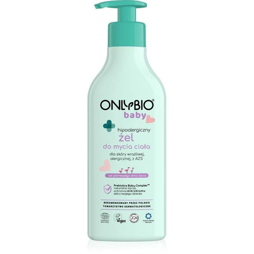 OnlyBio Baby Hypoallergenic Body Wash Gel for Babies from 1st Day of Life for Atopic and Allergic Skin 300ml Best Before 14.09.26