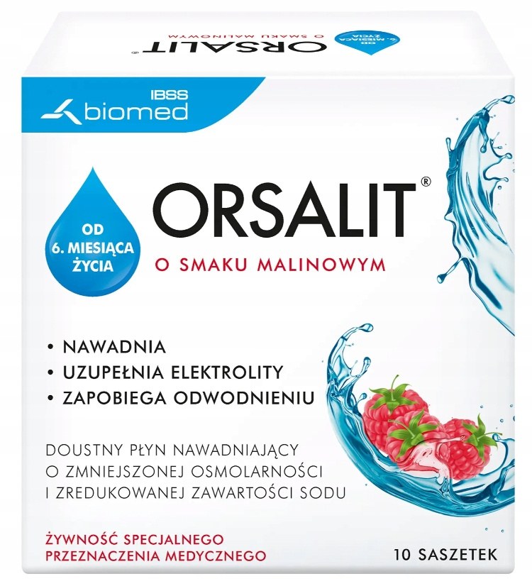 Orsalit Supports Hydration and Replenishes Electrolytes with Raspberry Flavor 10 Sachets