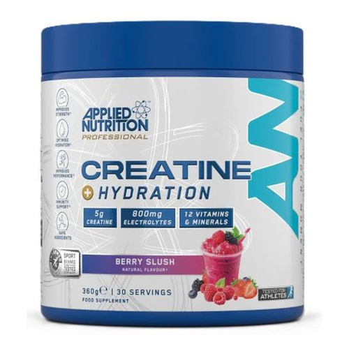 Applied Nutrition Creatine Hydration Berry Slush w Proszku Na Siłę Wytrzymałość i Regenerację 360g